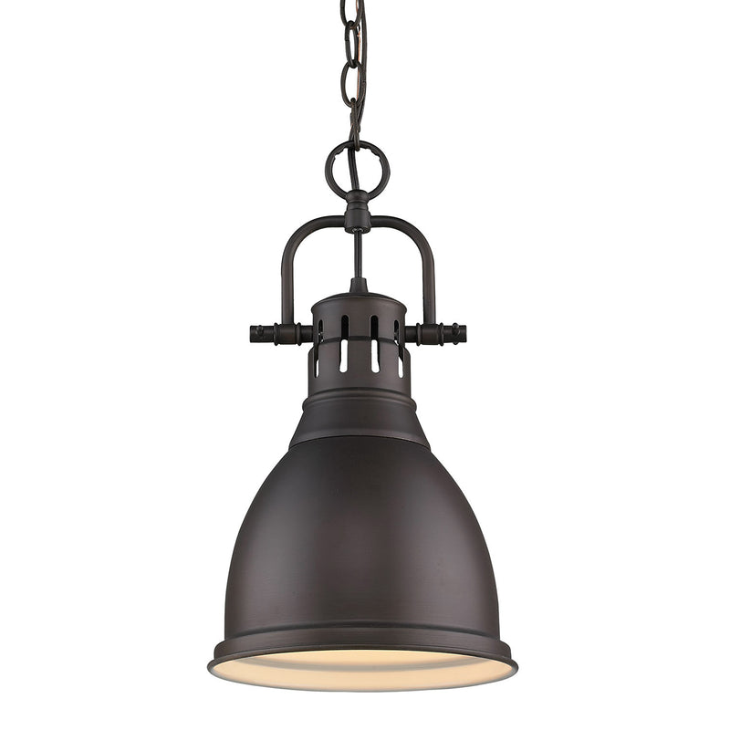 Golden 3602-S RBZ-RBZ One Light Pendant, Rubbed Bronze