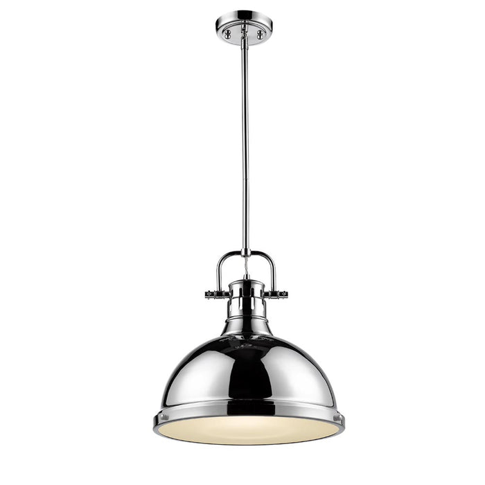 Golden 3604-L CH-CH One Light Pendant, Chrome