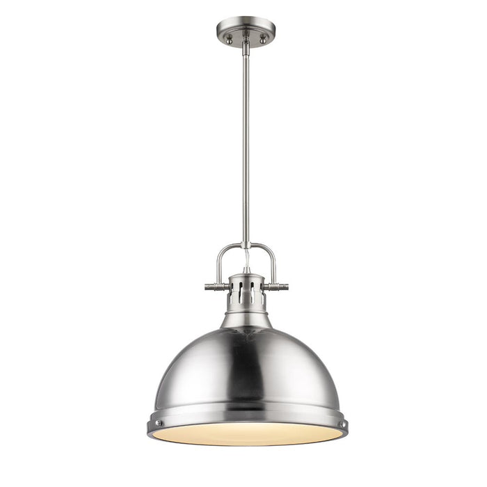 Golden 3604-L PW-PW One Light Pendant, Pewter