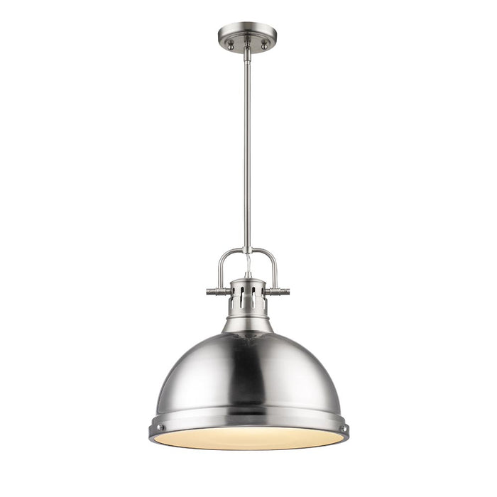 Golden 3604-L PW-PW One Light Pendant, Pewter