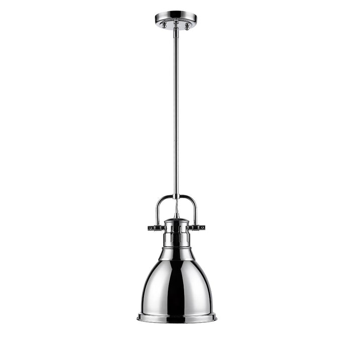 Golden 3604-S CH-SF One Light Pendant, Chrome