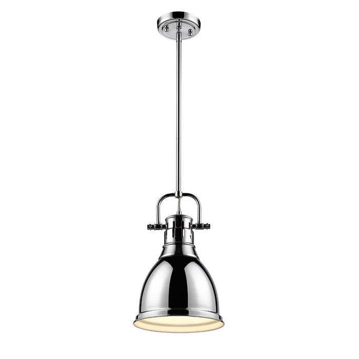 Golden 3604-S CH-SF One Light Pendant, Chrome