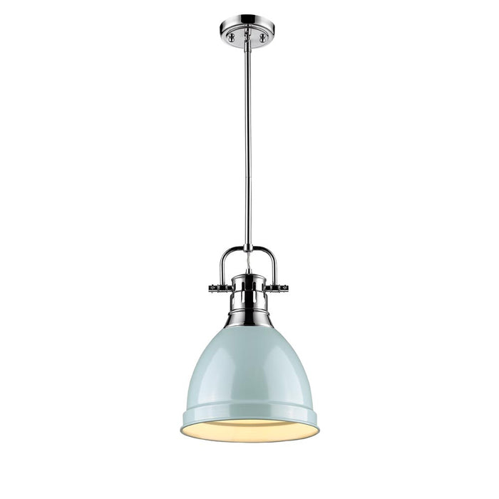 Golden 3604-S CH-SF One Light Pendant, Chrome