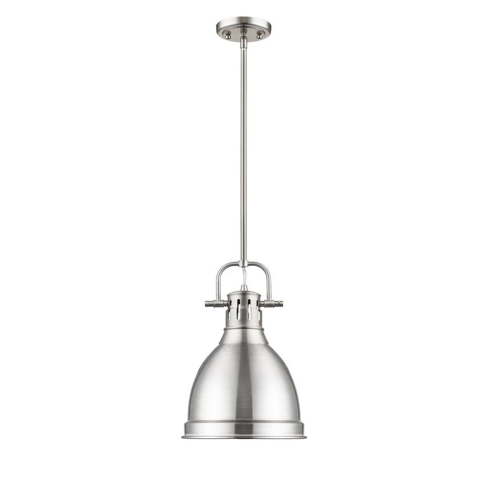 Golden 3604-S PW-SF One Light Pendant, Pewter