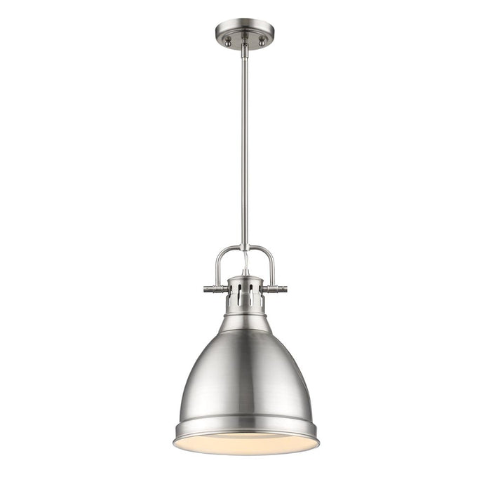 Golden 3604-S PW-SF One Light Pendant, Pewter