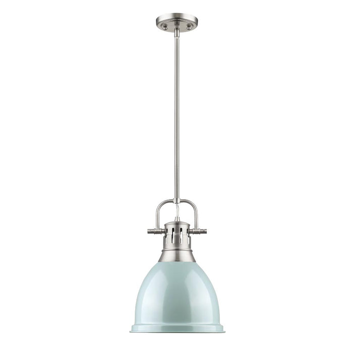 Golden 3604-S PW-SF One Light Pendant, Pewter