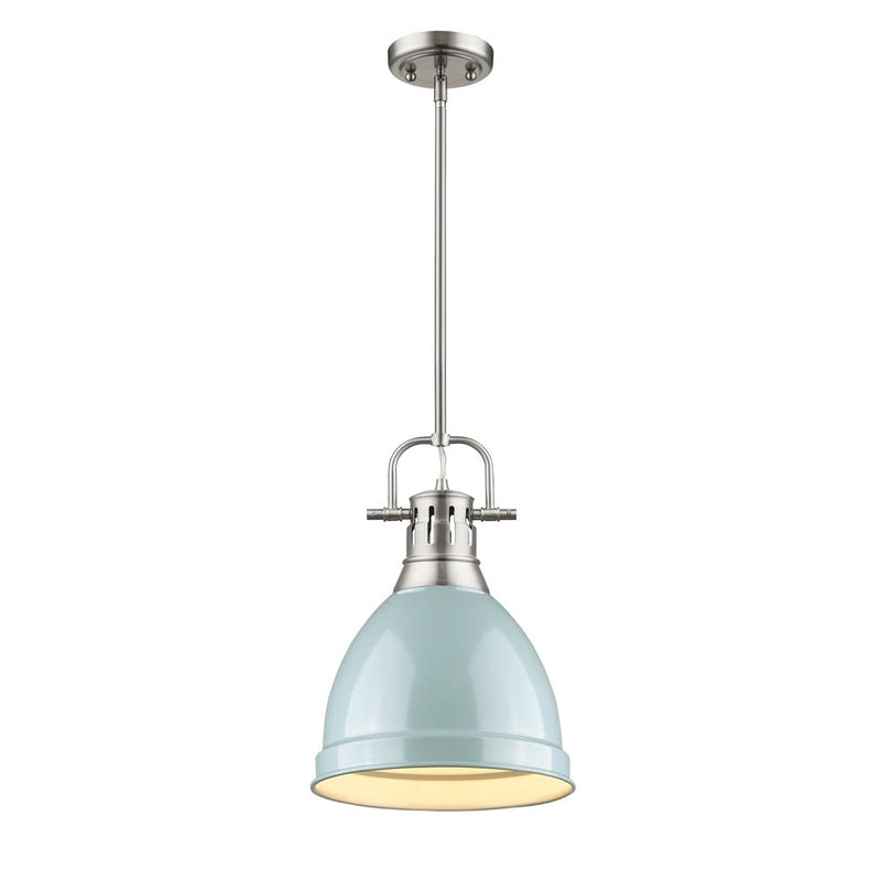Golden 3604-S PW-SF One Light Pendant, Pewter