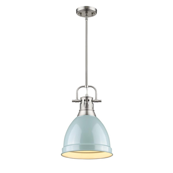 Golden 3604-S PW-SF One Light Pendant, Pewter