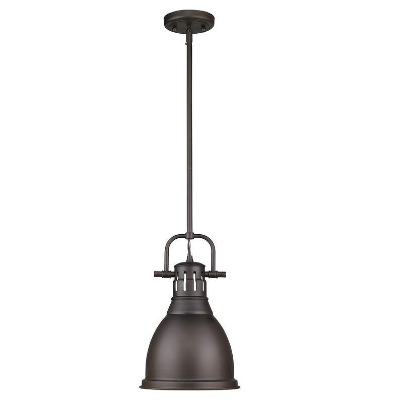Golden 3604-S RBZ-RBZ One Light Pendant, Rubbed Bronze