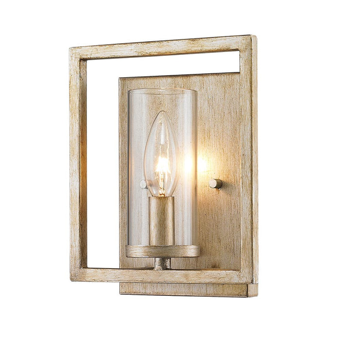 Golden 6068-1W WG One Light Wall Sconce, White Gold