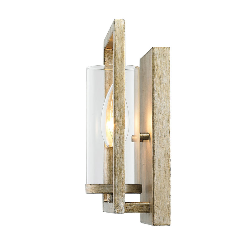 Golden 6068-1W WG One Light Wall Sconce, White Gold