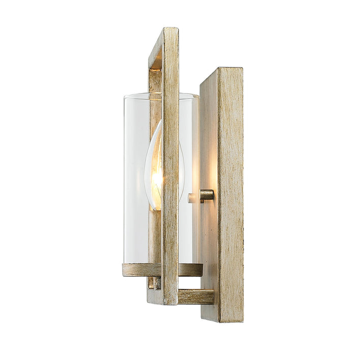Golden 6068-1W WG One Light Wall Sconce, White Gold
