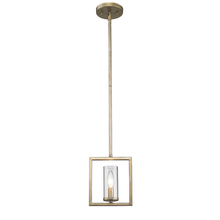Golden 6068-M1L WG One Light Mini Pendant, White Gold
