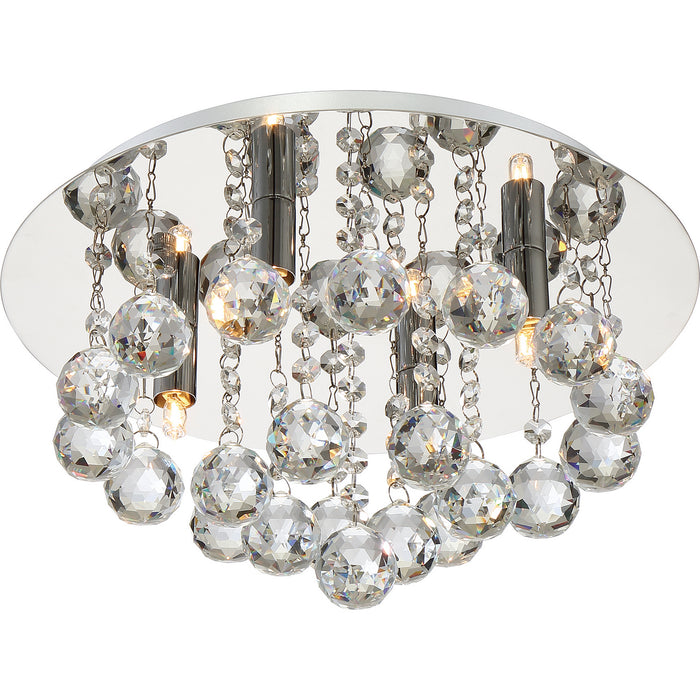 Quoizel BRX1614C Four Light Flush Mount, Polished Chrome