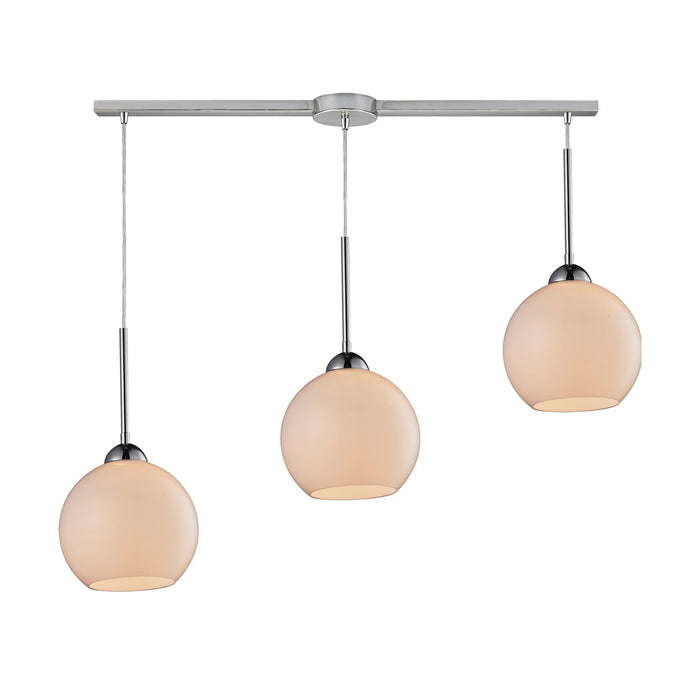 ELK Home 10240/3L-WH Three Light Pendant, Polished Chrome