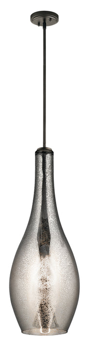 Kichler 42475OZMER One Light Pendant, Olde Bronze