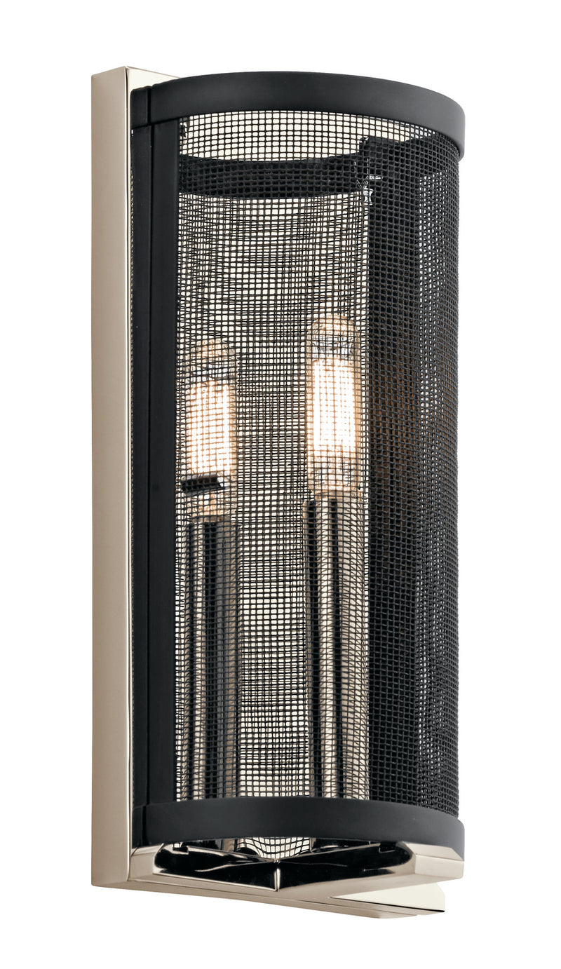 Kichler 43716PN One Light Wall Sconce, Polished Nickel