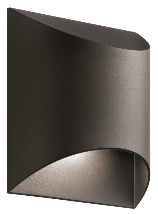 Kichler 49278AZTLED LED Outdoor Wall Mount, Textured Architectural Bronze