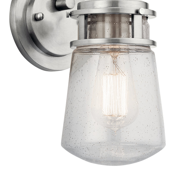 Kichler 49444BA One Light Outdoor Wall Mount, Brushed Aluminum