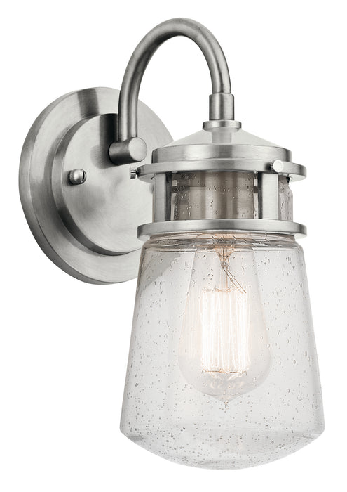 Kichler 49444BA One Light Outdoor Wall Mount, Brushed Aluminum