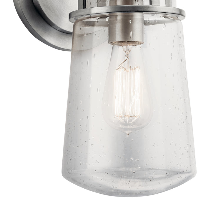 Kichler 49445BA One Light Outdoor Wall Mount, Brushed Aluminum