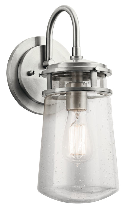 Kichler 49445BA One Light Outdoor Wall Mount, Brushed Aluminum