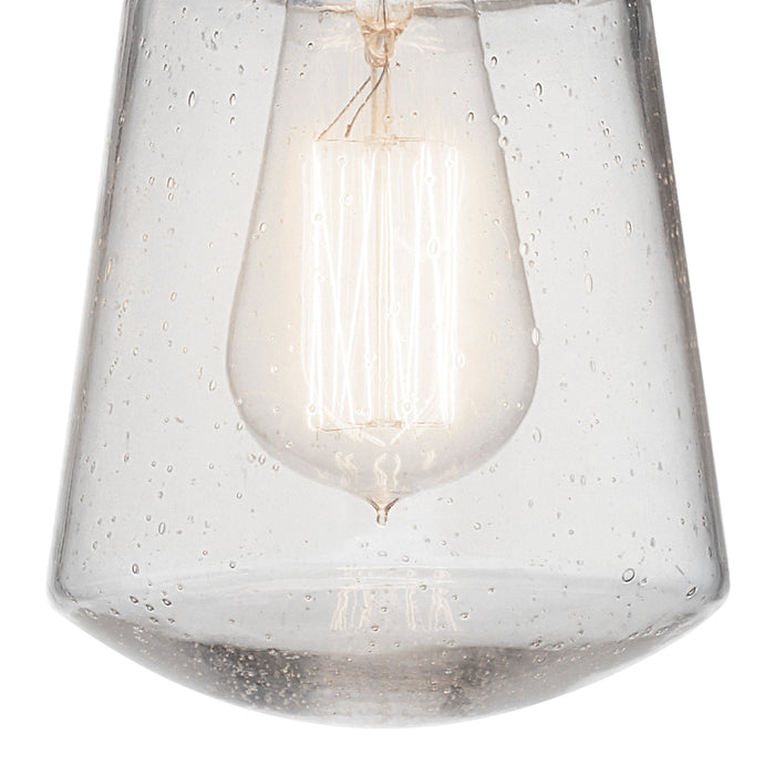 Kichler 49446BA One Light Outdoor Pendant, Brushed Aluminum