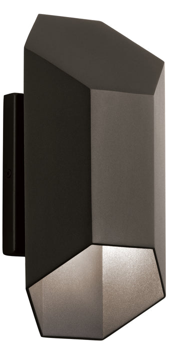 Kichler 49607AZTLED LED Outdoor Wall Mount, Textured Architectural Bronze