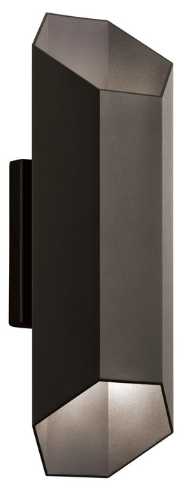 Kichler 49608AZTLED LED Outdoor Wall Mount, Textured Architectural Bronze