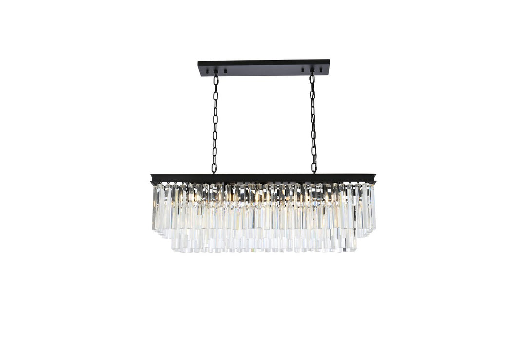 Elegant Lighting 1202D40MB/RC 12 Light Chandelier, Matte Black