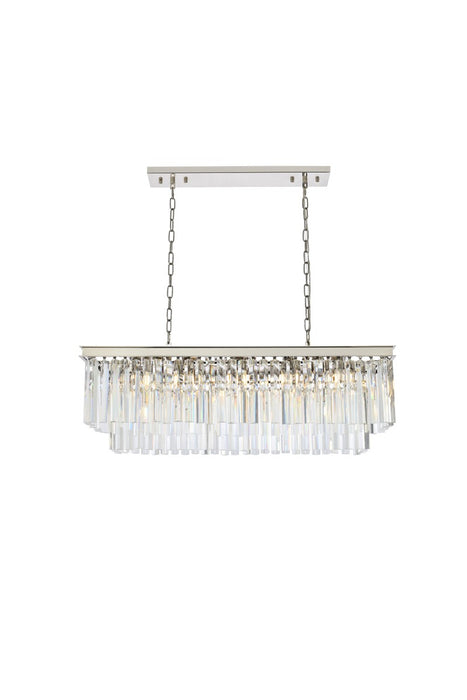 Elegant Lighting 1202D40PN/RC 12 Light Chandelier, Polished Nickel