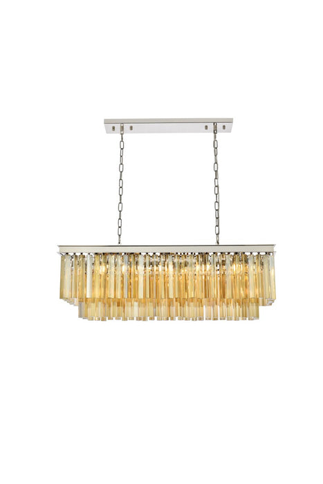 Elegant Lighting 1202D40PN-GT/RC 12 Light Chandelier, Polished Nickel