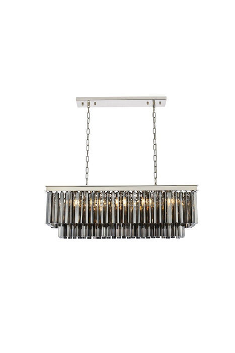 Elegant Lighting 1202D40PN-SS/RC 12 Light Chandelier, Polished Nickel