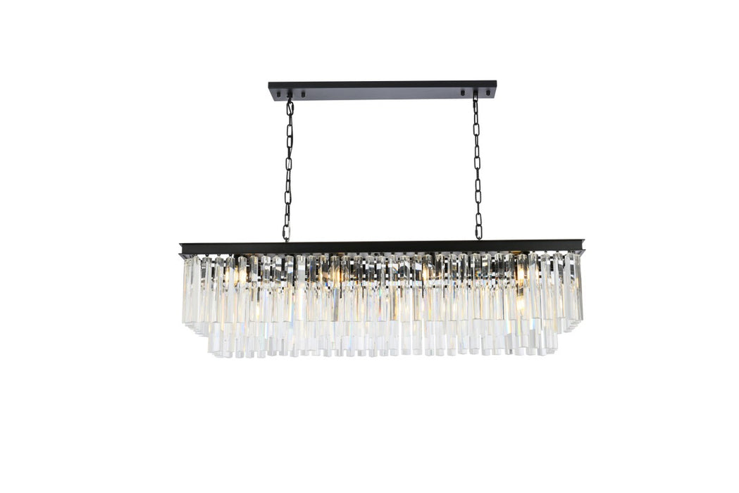 Elegant Lighting 1202D50MB/RC 12 Light Chandelier, Matte Black