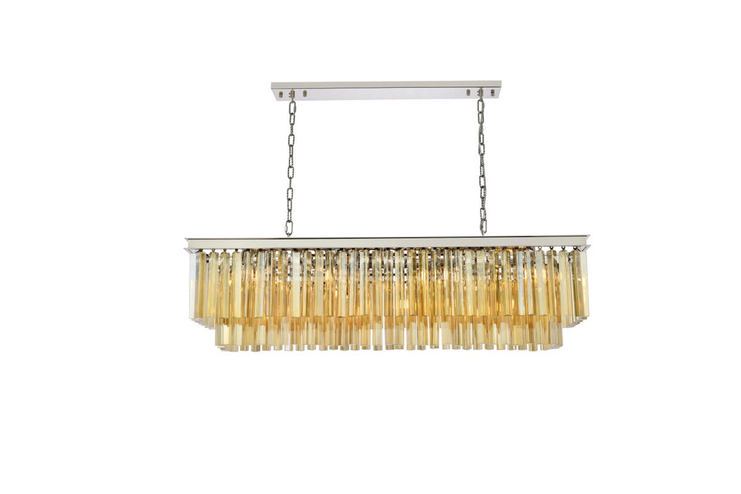 Elegant Lighting 1202D50PN-GT/RC 12 Light Chandelier, Polished Nickel