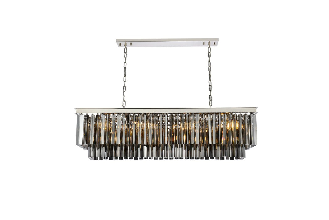 Elegant Lighting 1202D50PN-SS/RC 12 Light Chandelier, Polished Nickel