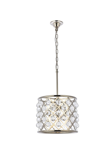 Elegant Lighting 1204D14PN/RC Three Light Pendant, Polished Nickel