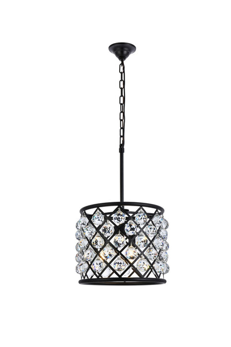 Elegant Lighting 1206D14MB/RC Four Light Pendant, Matte Black