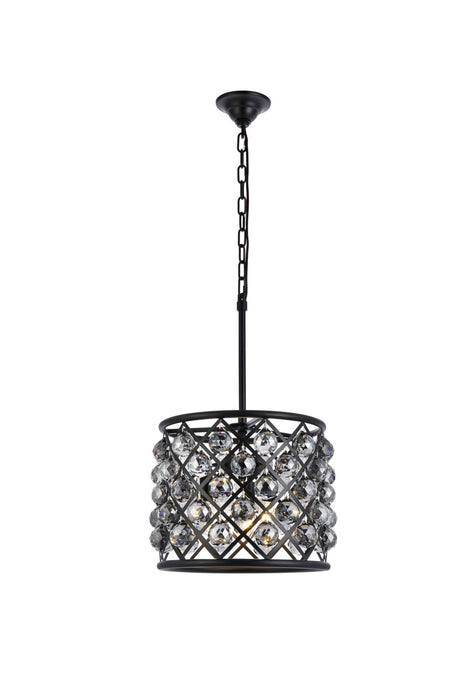 Elegant Lighting 1206D14MB-SS/RC Four Light Pendant, Matte Black