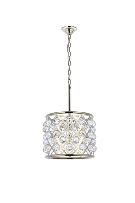 Elegant Lighting 1206D14PN/RC Four Light Pendant, Polished Nickel