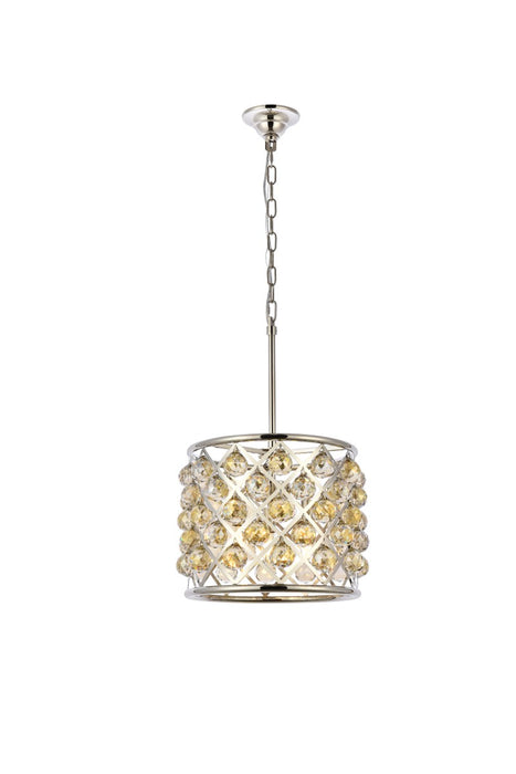 Elegant Lighting 1206D14PN-GT/RC Four Light Pendant, Polished Nickel