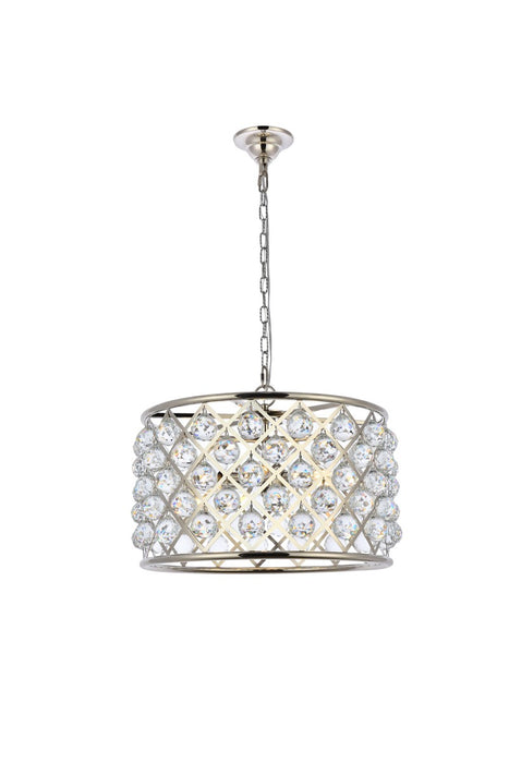 Elegant Lighting 1206D20PN/RC Six Light Pendant, Polished Nickel