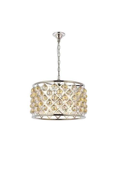 Elegant Lighting 1206D20PN-GT/RC Six Light Pendant, Polished Nickel