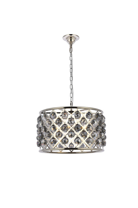Elegant Lighting 1206D20PN-SS/RC Six Light Pendant, Polished Nickel