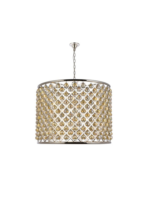 Elegant Lighting 1206D35PN-GT/RC 12 Light Chandelier, Polished Nickel