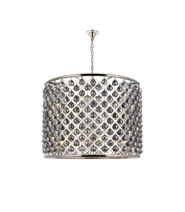 Elegant Lighting 1206D35PN-SS/RC 12 Light Chandelier, Polished Nickel