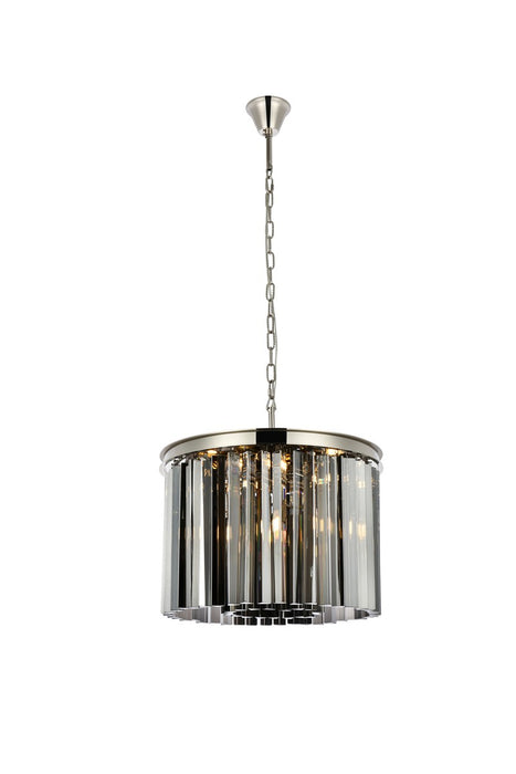 Elegant Lighting 1208D20PN-SS/RC Six Light Pendant, Polished Nickel