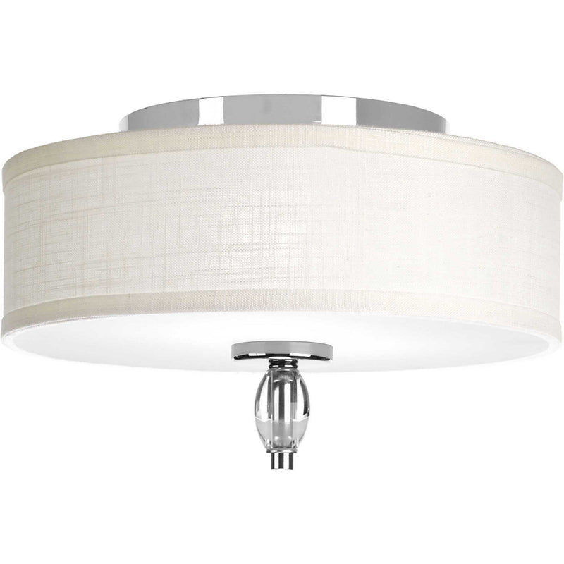 Progress Lighting P3402-15 Two Light Flush Mount, Polished Chrome