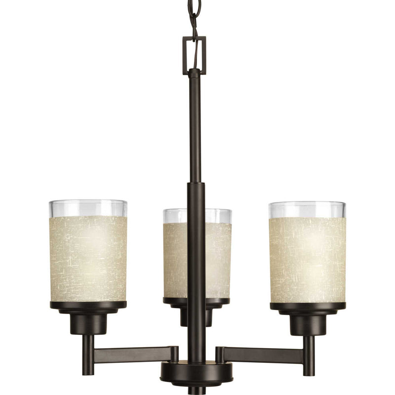 Progress Lighting P4458-20 Three Light Chandelier, Antique Bronze