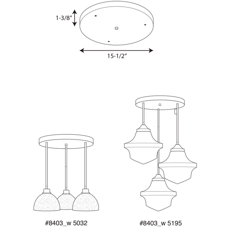 Progress Lighting P8403-09 Canopy, Brushed Nickel